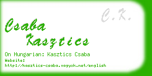 csaba kasztics business card